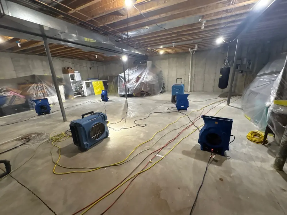 Restoration equipment on a Fort Collins job