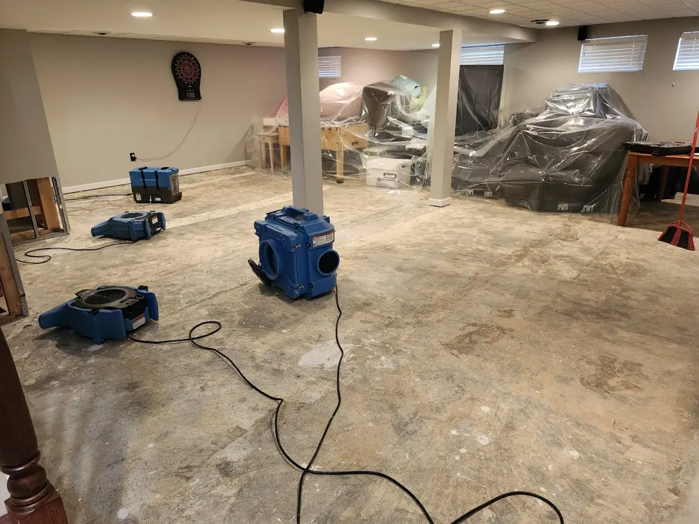 Restoration equipment on a Fort Collins job